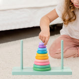 Maxbell Rainbow Stacking Rings Toy Brain Teaser Stacker Toy for Children Infant Kids
