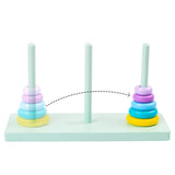 Maxbell Rainbow Stacking Rings Toy Brain Teaser Stacker Toy for Children Infant Kids