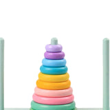 Maxbell Rainbow Stacking Rings Toy Brain Teaser Stacker Toy for Children Infant Kids