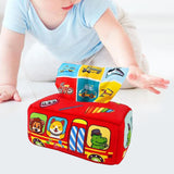 Maxbell Sensory Pull Along Tissue Box Game Motor Skill Toy for Boys and Girls Kids