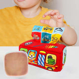 Maxbell Sensory Pull Along Tissue Box Game Motor Skill Toy for Boys and Girls Kids