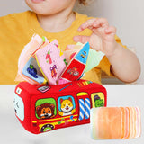 Maxbell Sensory Pull Along Tissue Box Game Motor Skill Toy for Boys and Girls Kids