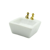 Maxbell 1/12 Dollhouse Simulation Washbasin Mini Basin Sink for Decoration DIY Scene Square