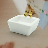 Maxbell 1/12 Dollhouse Simulation Washbasin Mini Basin Sink for Decoration DIY Scene Square