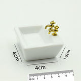 Maxbell 1/12 Dollhouse Simulation Washbasin Mini Basin Sink for Decoration DIY Scene Square