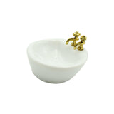 Maxbell 1/12 Dollhouse Simulation Washbasin Mini Basin Sink for Decoration DIY Scene Oval