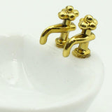 Maxbell 1/12 Dollhouse Simulation Washbasin Mini Basin Sink for Decoration DIY Scene Oval