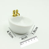 Maxbell 1/12 Dollhouse Simulation Washbasin Mini Basin Sink for Decoration DIY Scene Oval