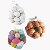 Maxbell 24x Easter Eggs Handmade Easter Decor for Party Decoration Art Crafts Making white