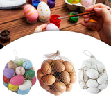 Maxbell 24x Easter Eggs Handmade Easter Decor for Party Decoration Art Crafts Making white