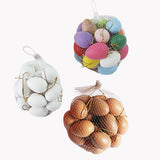 Maxbell 24x Easter Eggs Handmade Easter Decor for Party Decoration Art Crafts Making white