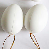 Maxbell 24x Easter Eggs Handmade Easter Decor for Party Decoration Art Crafts Making white