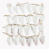 Maxbell 24x Easter Eggs Handmade Easter Decor for Party Decoration Art Crafts Making white