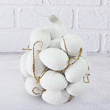 Maxbell 24x Easter Eggs Handmade Easter Decor for Party Decoration Art Crafts Making white