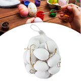 Maxbell 24x Easter Eggs Handmade Easter Decor for Party Decoration Art Crafts Making white
