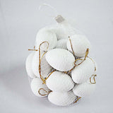 Maxbell 24x Easter Eggs Handmade Easter Decor for Party Decoration Art Crafts Making white