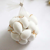 Maxbell 24x Easter Eggs Handmade Easter Decor for Party Decoration Art Crafts Making white