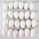 Maxbell 24x Easter Eggs Handmade Easter Decor for Party Decoration Art Crafts Making white