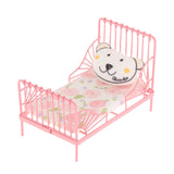 Maxbell 1/12 Scale Miniature Bed Dollhouse Furniture for Children Room Llittle Bear
