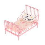 Maxbell 1/12 Scale Miniature Bed Bird Pattern Dollhouse Furniture for Children Room