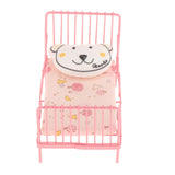 Maxbell 1/12 Scale Miniature Bed Bird Pattern Dollhouse Furniture for Children Room