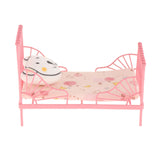 Maxbell 1/12 Scale Miniature Bed Bird Pattern Dollhouse Furniture for Children Room