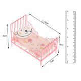 Maxbell 1/12 Scale Miniature Bed Bird Pattern Dollhouse Furniture for Children Room