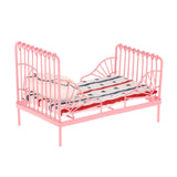 Maxbell 1:12 Dollhouse Small Single Bed Flower Dollhouse Furniture for Children Room