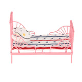 Maxbell 1:12 Dollhouse Small Single Bed Flower Dollhouse Furniture for Children Room