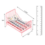 Maxbell 1:12 Dollhouse Small Single Bed Flower Dollhouse Furniture for Children Room