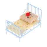 Maxbell 1:12 Dollhouse Miniature Bed Yellow Bird 1/12 Mini Dollhouse Furniture Bed