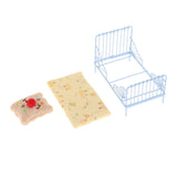 Maxbell 1:12 Dollhouse Miniature Bed Yellow Bird 1/12 Mini Dollhouse Furniture Bed