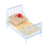 Maxbell 1:12 Dollhouse Miniature Bed Yellow Bird 1/12 Mini Dollhouse Furniture Bed