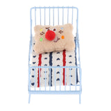 Maxbell 1:12 Dollhouse Miniature Bed Photo Props Miniature Dollhouse Bed for Bedroom