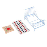 Maxbell 1:12 Dollhouse Miniature Bed Photo Props Miniature Dollhouse Bed for Bedroom