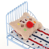 Maxbell 1:12 Dollhouse Miniature Bed Photo Props Miniature Dollhouse Bed for Bedroom