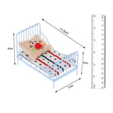 Maxbell 1:12 Dollhouse Miniature Bed Photo Props Miniature Dollhouse Bed for Bedroom