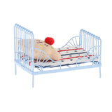 Maxbell 1:12 Dollhouse Miniature Bed Photo Props Miniature Dollhouse Bed for Bedroom