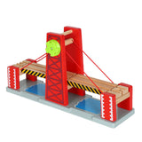 Maxbell Train Railway Tracks Bridge Wooden Train Accessories for Boys Children Girls