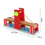 Maxbell Train Railway Tracks Bridge Wooden Train Accessories for Boys Children Girls
