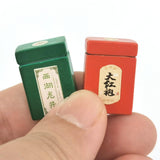 Maxbell 2 Pieces 1:12 Scale Metal Sealed Jar Alloy Miniature tea Storage Jar