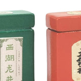Maxbell 2 Pieces 1:12 Scale Metal Sealed Jar Alloy Miniature tea Storage Jar
