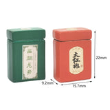 Maxbell 2 Pieces 1:12 Scale Metal Sealed Jar Alloy Miniature tea Storage Jar