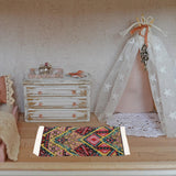 Maxbell 1/12 Dollhouse Carpet Woven Accessory Pretend Toy Furniture Toys Welcome Mat