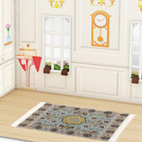 Maxbell 1:12 Miniature Dollhouse Carpet Handmade for Living Room Retro Miniature Rug