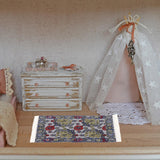 Maxbell Miniature Dollhouse Carpet Woven Door Mat for 1:12 Dollhouse Accessory Scene