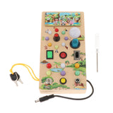 Maxbell Switch Light Toy Wooden Sensory Toy for Children Toddlers 1-3 Birthday Gifts animal