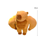 Maxbell Muscle Capybara Plush Toy Brown Capybara Figure Toy for Boy Girl Kids Adults