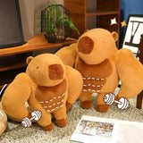 Maxbell Muscle Capybara Plush Toy Brown Capybara Figure Toy for Boy Girl Kids Adults