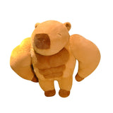 Maxbell Muscle Capybara Plush Toy Brown Capybara Figure Toy for Boy Girl Kids Adults
